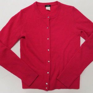 J Crew Pink Diamond button cardigan
